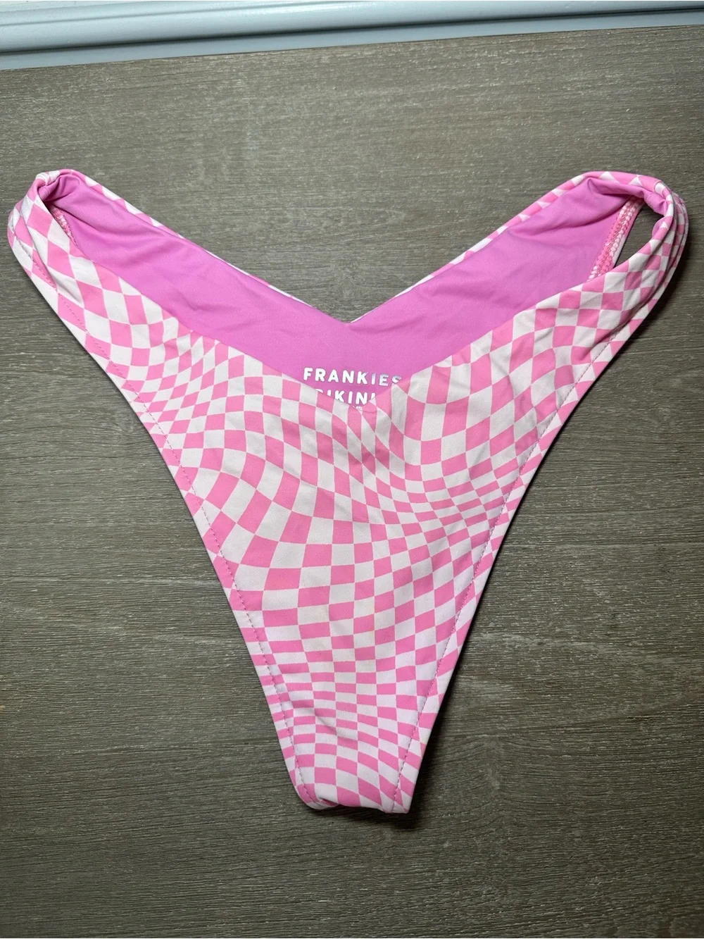 Frankie’s Bikinis Pink Morrison Enzo Cheeky Bikini Swim Bottom